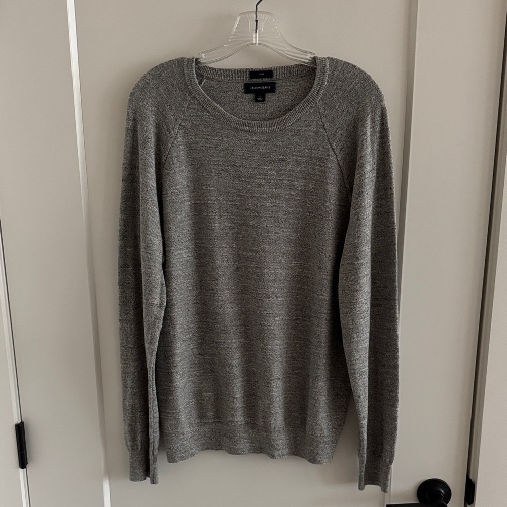 J. Crew Men's Heather Gray Crewneck Sweater